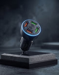 4-Port USB Car Charger Adapter – Fast Charging & Quick Charge 3.0