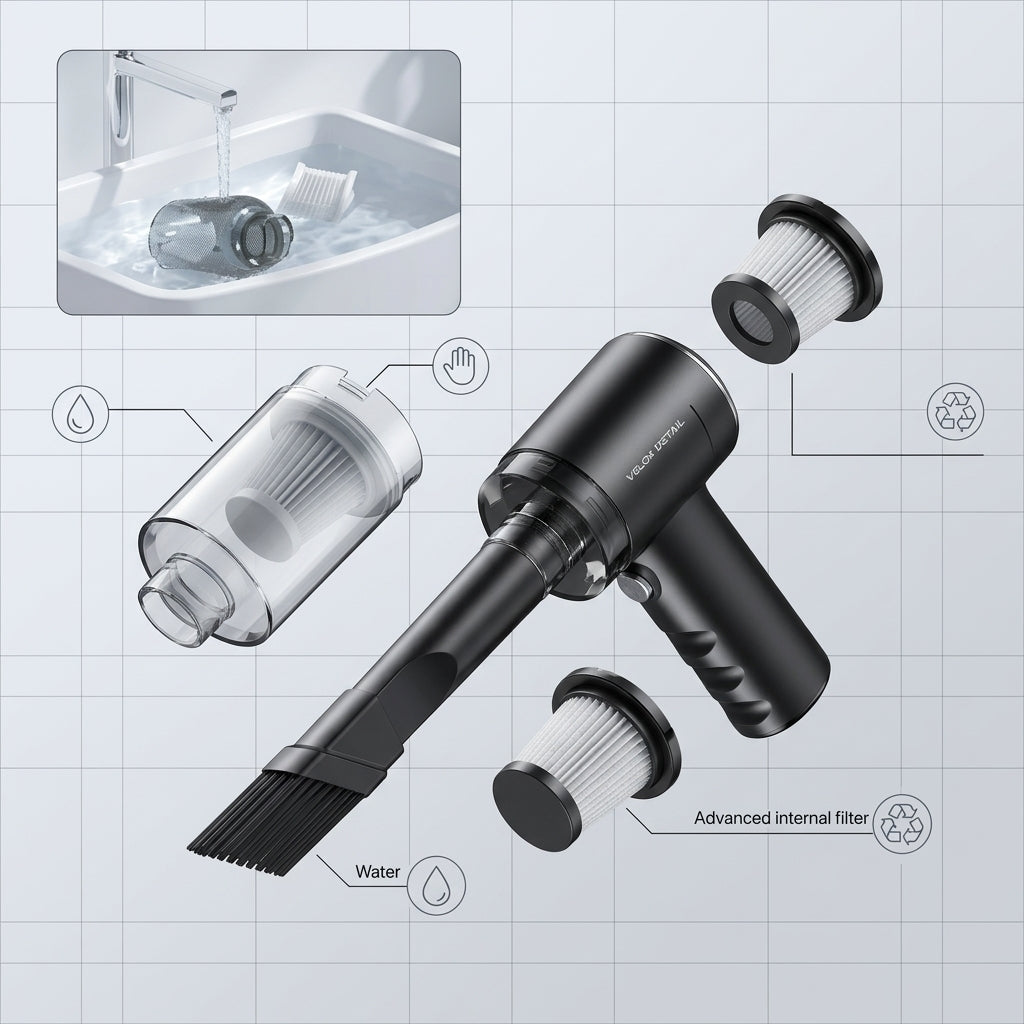 120W Cordless Handheld Car Vacuum Cleaner | 9000Pa Portable Mini Suction