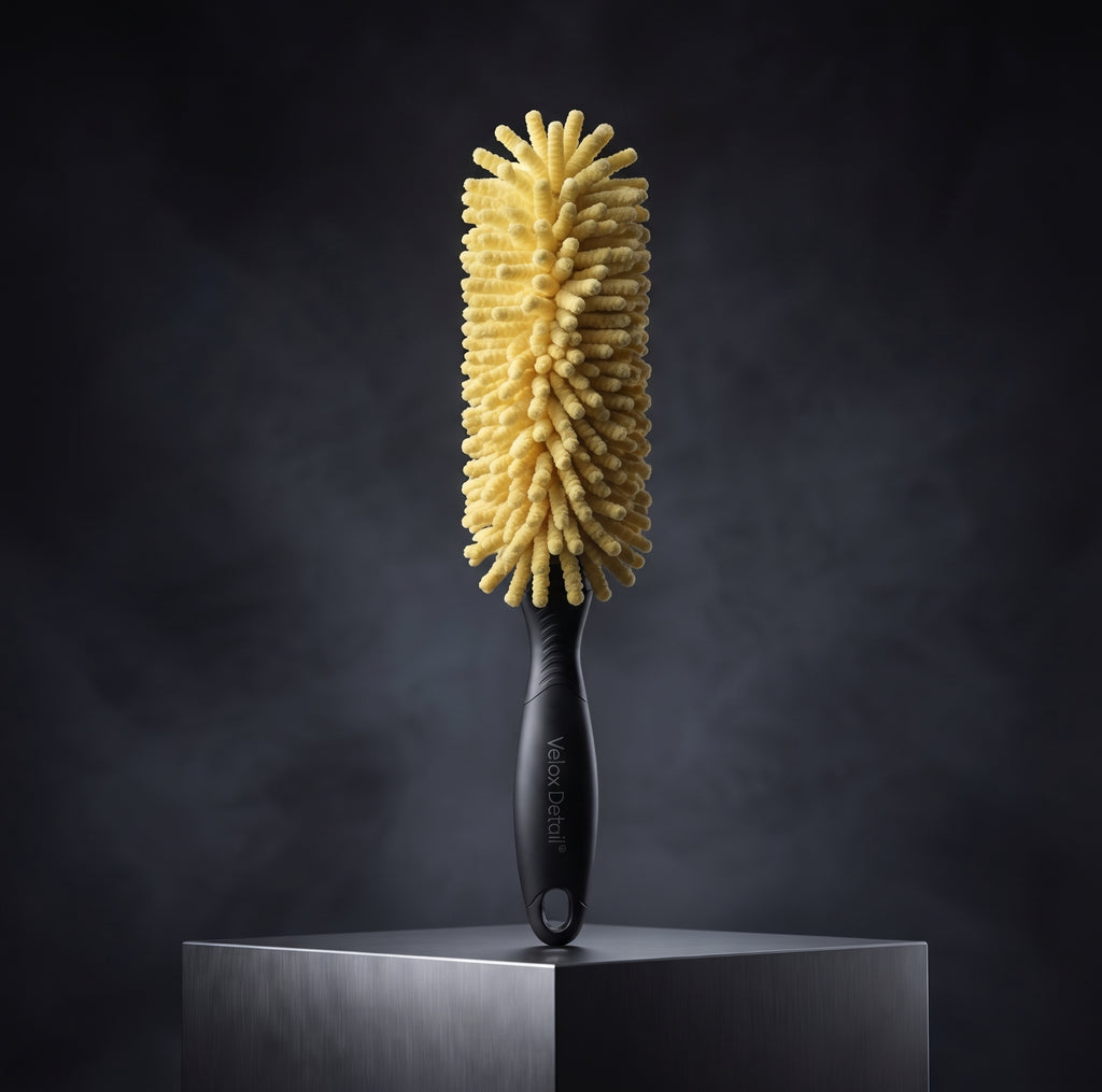 Microfiber Car Wheel & Rim Cleaning Brush | Scratch-Free Detailer Tool